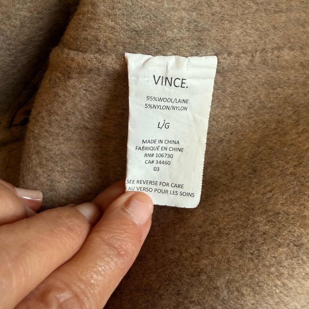 Vince Tan Wool Coat - Picture 4 of 4